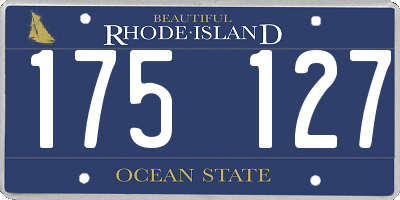 RI license plate 175127