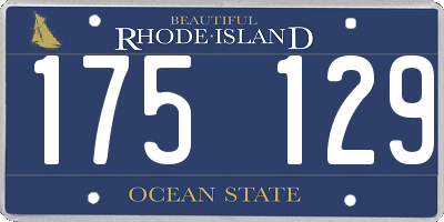RI license plate 175129