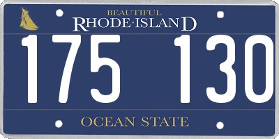 RI license plate 175130