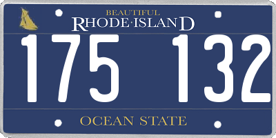 RI license plate 175132