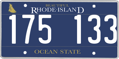 RI license plate 175133