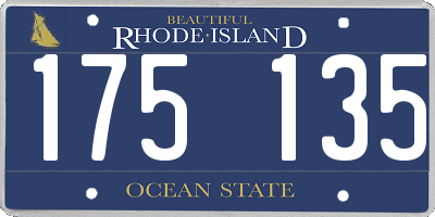 RI license plate 175135