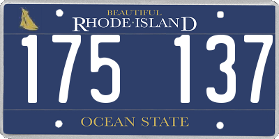 RI license plate 175137