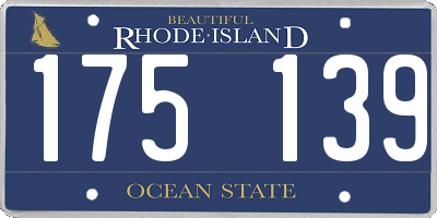 RI license plate 175139