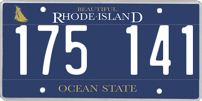 RI license plate 175141
