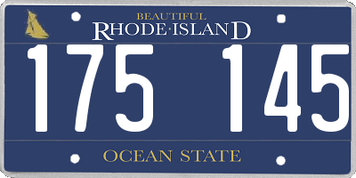 RI license plate 175145