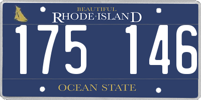 RI license plate 175146