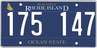 RI license plate 175147