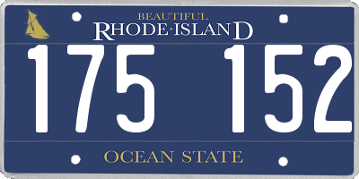 RI license plate 175152
