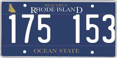 RI license plate 175153