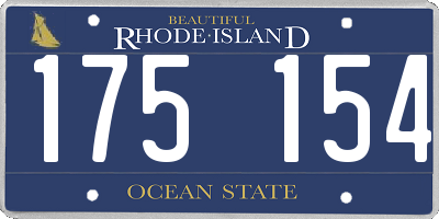 RI license plate 175154