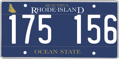 RI license plate 175156