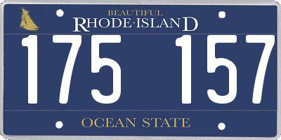 RI license plate 175157