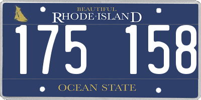 RI license plate 175158