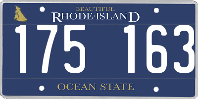 RI license plate 175163