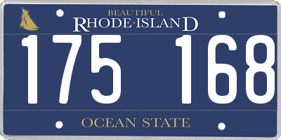 RI license plate 175168