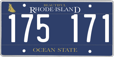 RI license plate 175171