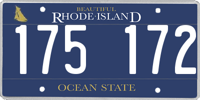RI license plate 175172