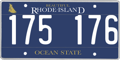 RI license plate 175176