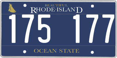 RI license plate 175177