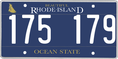 RI license plate 175179