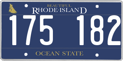 RI license plate 175182