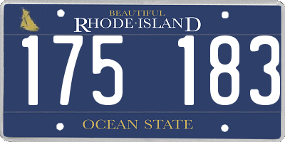 RI license plate 175183