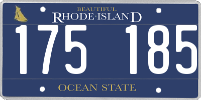 RI license plate 175185