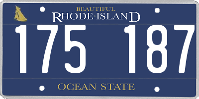 RI license plate 175187