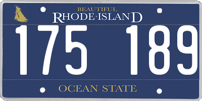 RI license plate 175189