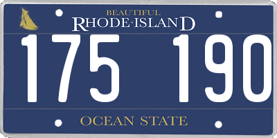 RI license plate 175190