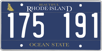 RI license plate 175191