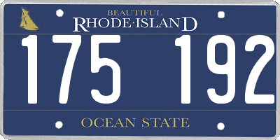 RI license plate 175192