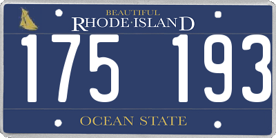 RI license plate 175193