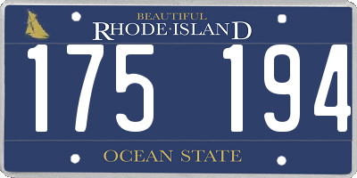 RI license plate 175194