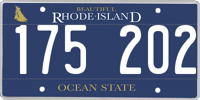 RI license plate 175202