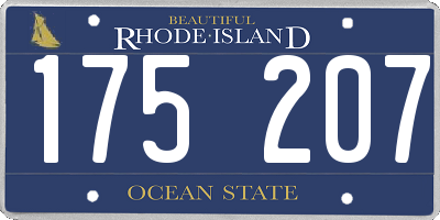 RI license plate 175207