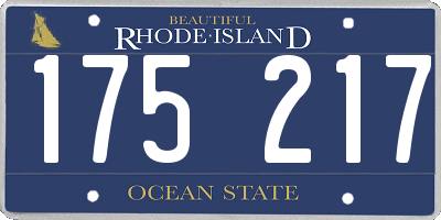 RI license plate 175217