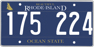RI license plate 175224