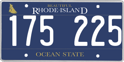RI license plate 175225