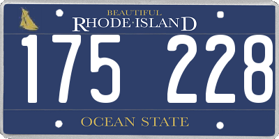 RI license plate 175228