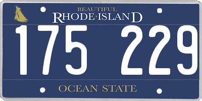 RI license plate 175229