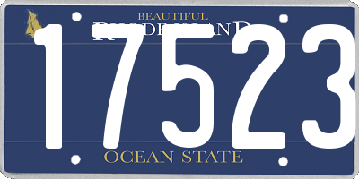 RI license plate 17523