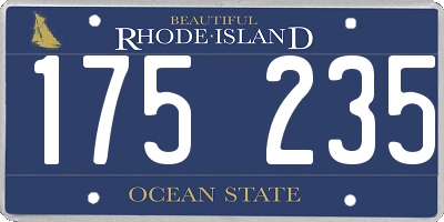 RI license plate 175235