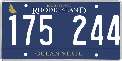 RI license plate 175244