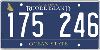 RI license plate 175246