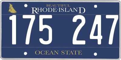 RI license plate 175247