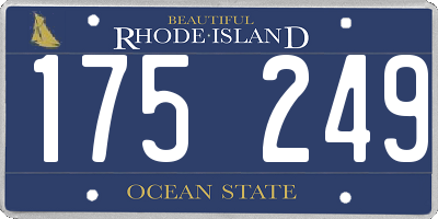 RI license plate 175249