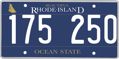 RI license plate 175250