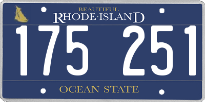 RI license plate 175251
